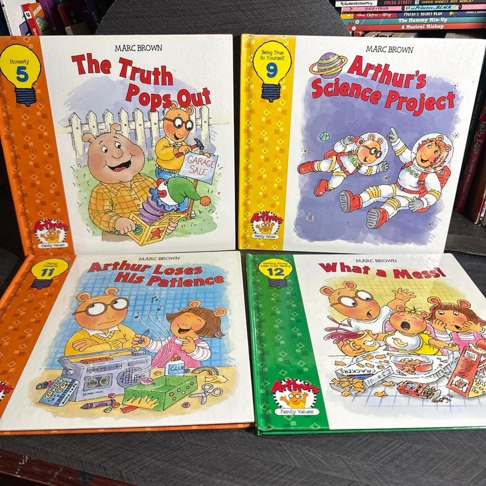 Arthur Family Values Book Lot Marc Brown Hardcover 4 Books The Truth Pops Out DW